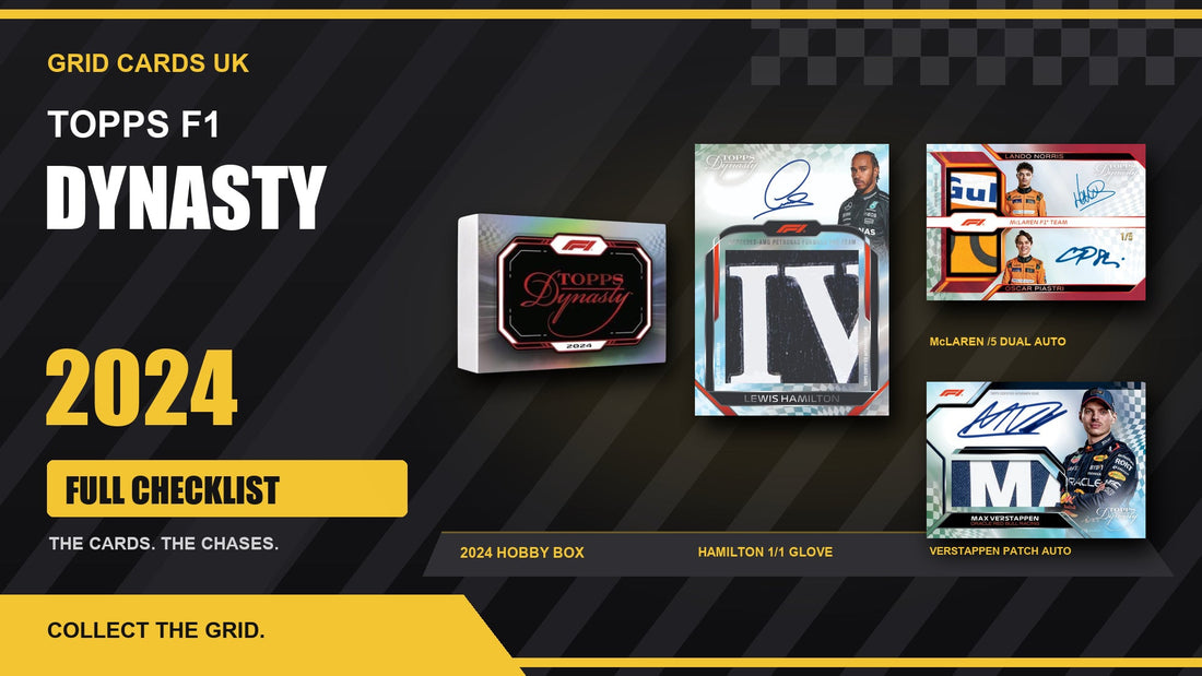 Topps F1 Dynasty 2024 Cards Checklist — real product and chase cards
