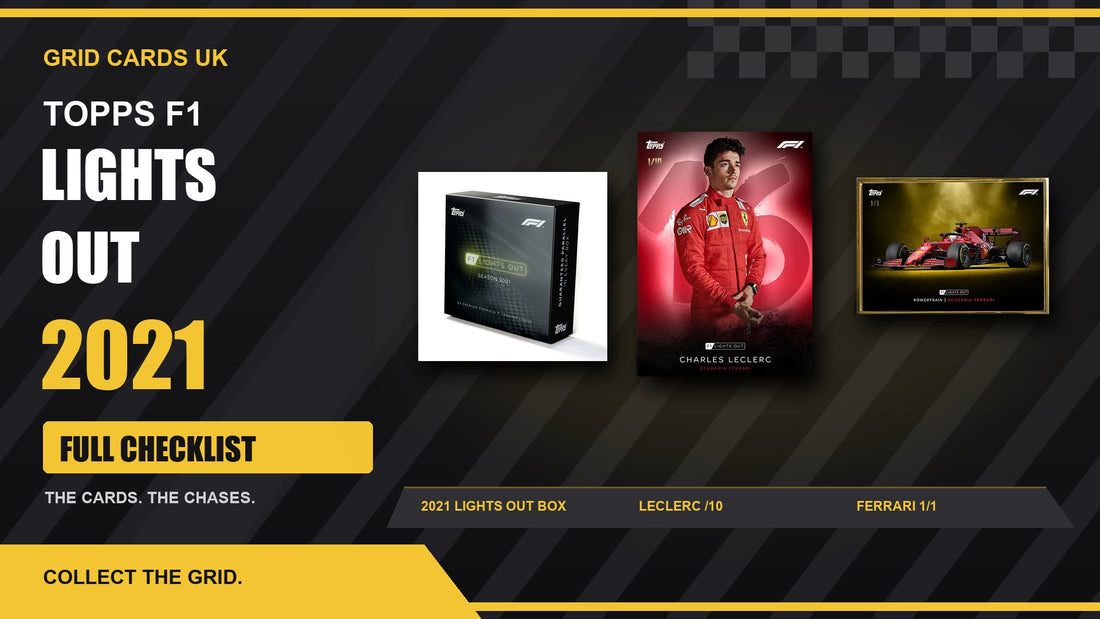 Topps F1 Lights Out 2021 Cards Checklist — real product and chase cards