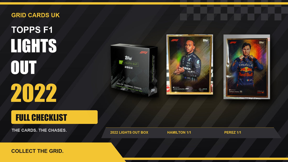 Topps F1 Lights Out 2022 Cards Checklist — real product and chase cards