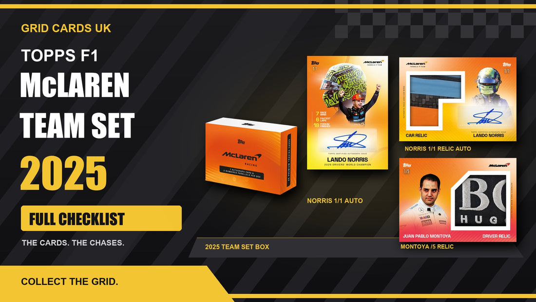 Mclaren Racing Team Set 2025 – Checklist and Guide! – product box and chase cards
