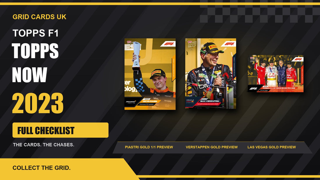 Topps F1 Now 2023 Cards Checklist — real product and chase cards
