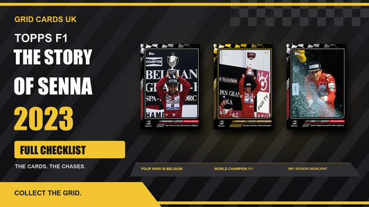 Topps 2023 The Story of Senna Cards Checklist — real product and chase cards
