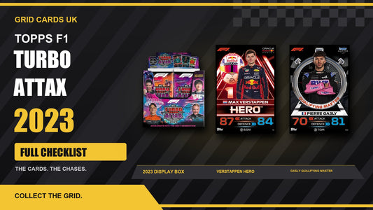 F1 Turbo Attax 2023 – Checklist — real product and chase cards