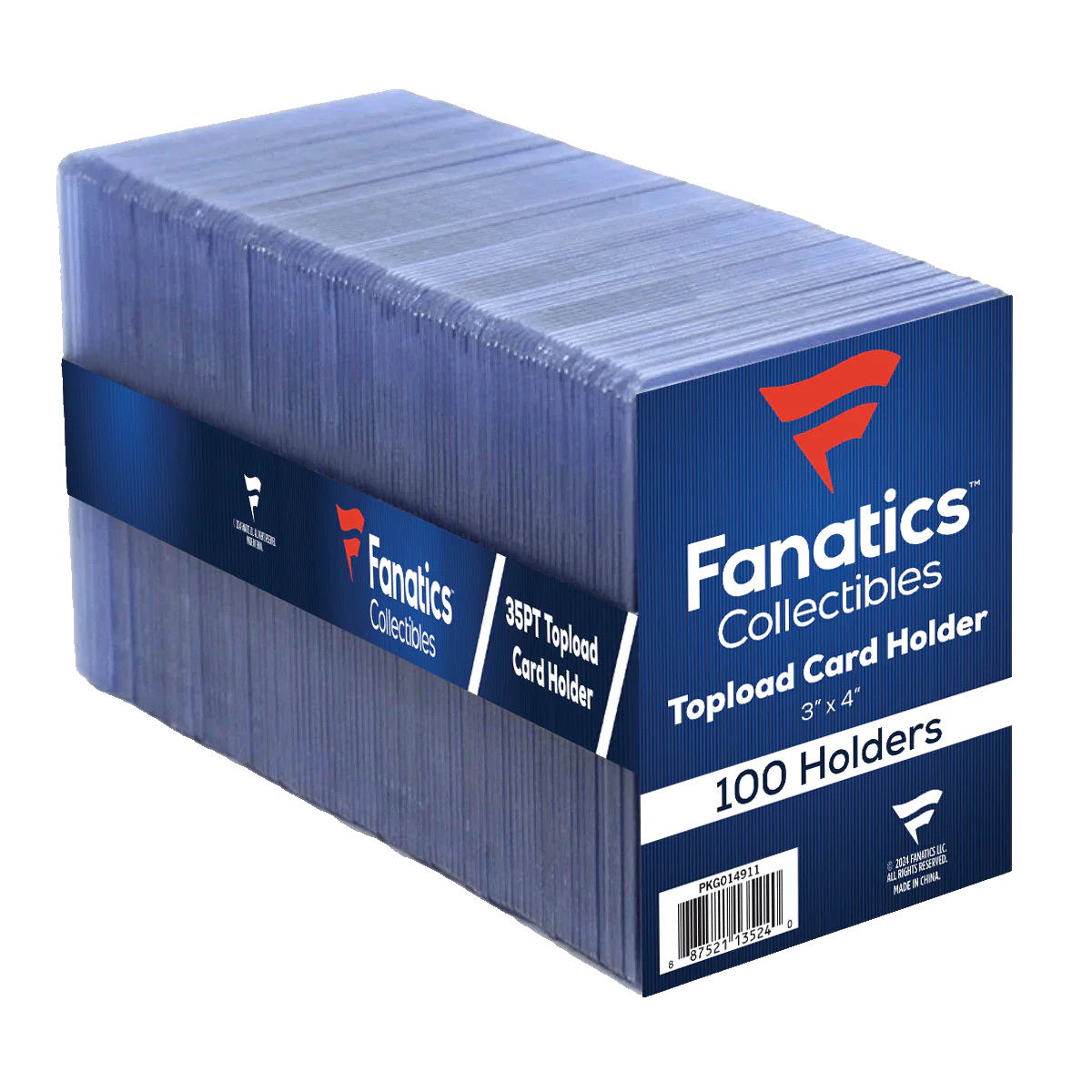 Official Fanatics/Topps Brand - 35pt size Standard Top Loaders (100 Pack Box)