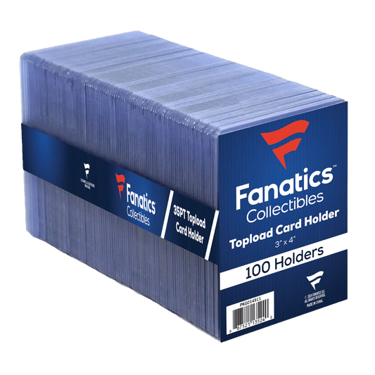 Official Fanatics/Topps Brand - 35pt size Standard Top Loaders (100 Pack Box)