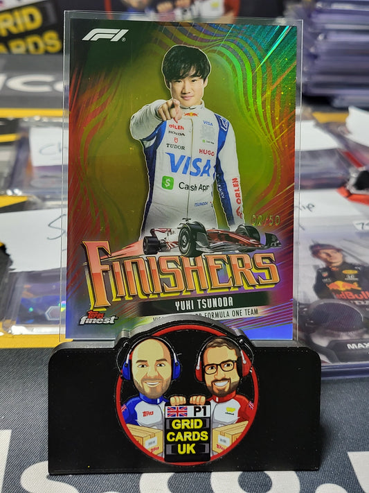 Yuki  Tsunoda Finishers Insert  - Topps F1 Finest 2024 - 02/50
