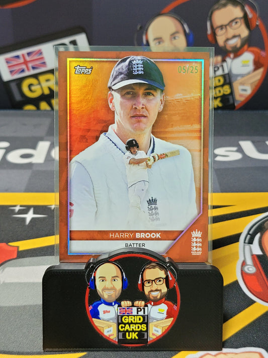 Harry Brook 05/25 Orange - Topps England Cricket Set 2024