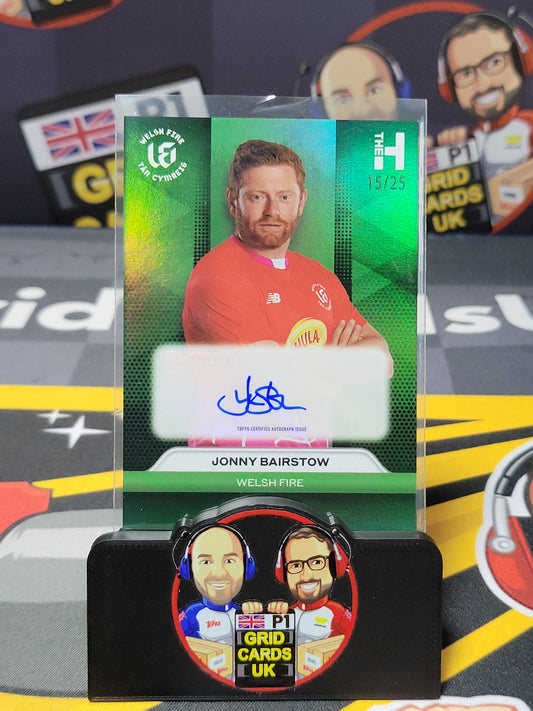 Jonny Bairstow AUTO 15/25 Green - Topps The Hundred Cricket 2024