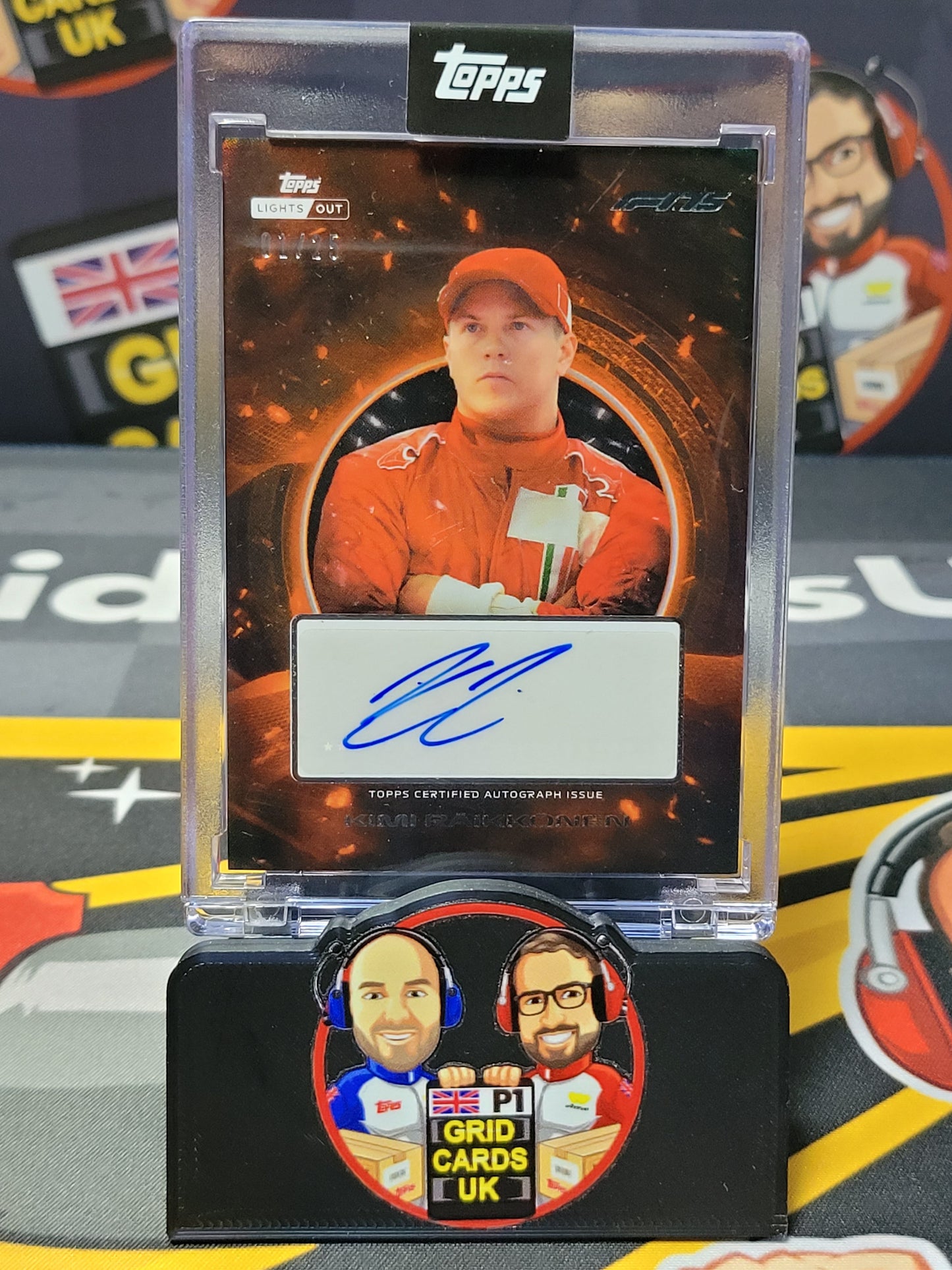 Kimi Raikkonen AUTO 1/25 Orange - Topps F1 Lights Out 2025