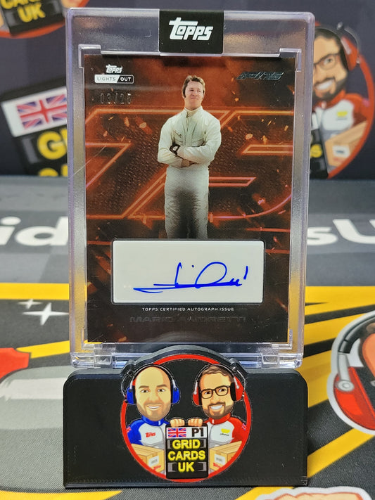 Mario Andretti AUTO 3/25 Orange - Topps F1 Lights Out 2025