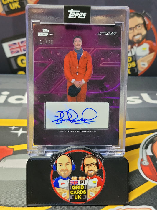 Nigel Mansell AUTO 18/50 Purple - Topps F1 Lights Out 2025