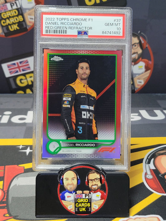 Daniel Ricciardo  Red/Green - PSA 10 #37 - 2022 Topps Chrome F1 - Graded Slab Cert: 84741492