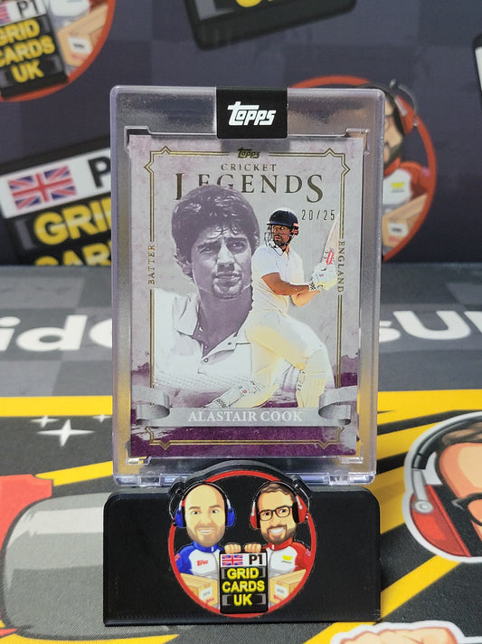 Alastair Cook 20/25 Purple - Topps Cricket Legends 2024