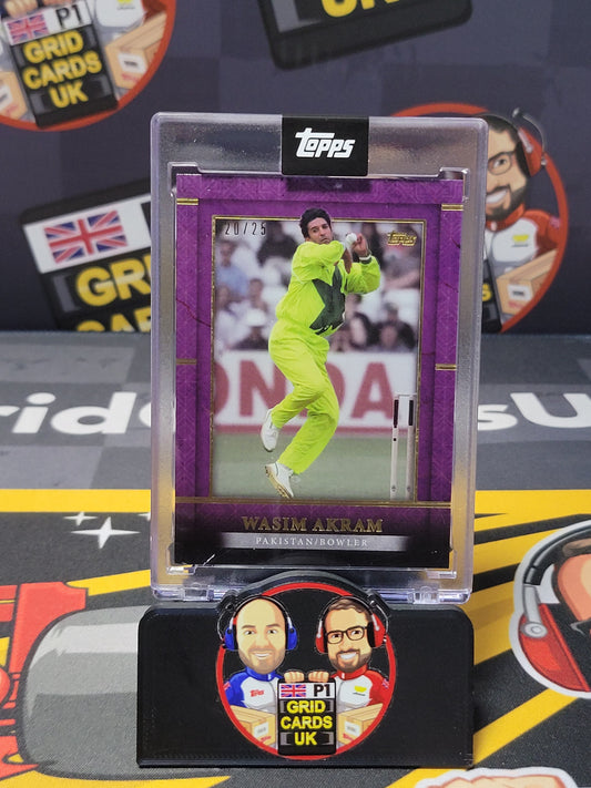 Wasim Akram 20/25 Purple - Topps Cricket Legends 2024