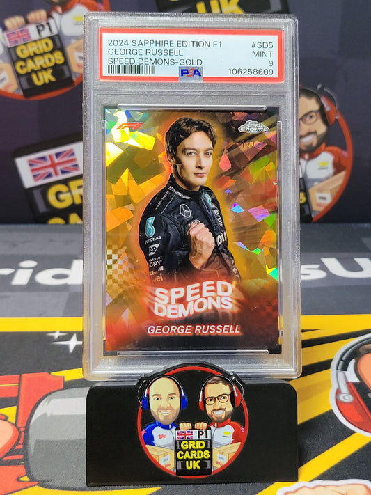 George Russell Speed Demons 12/50  Gold - PSA 9 #SD5 - 2024 Topps Sapphire F1 - Graded Slab Cert: 106258609