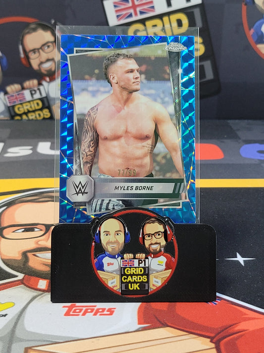 Myles Borne 77/99 Blue - #195 - Topps WWE Chrome 2025
