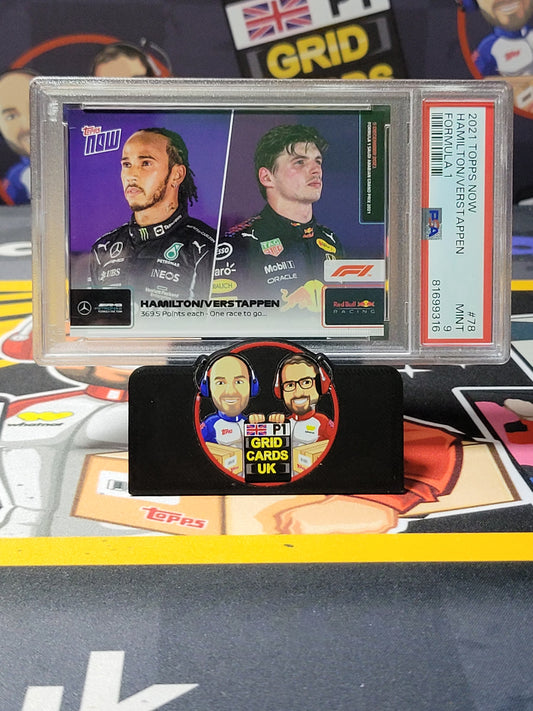 Hamilton/Verstappen  Base - PSA 9 #78 - 2021 Topps Now F1 - Graded Slab Cert: 81699316