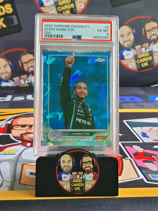 Lewis Hamilton SSP IV - PSA 6 #5 - 2022 Topps Sapphire F1 - Graded Slab Cert: 96692355