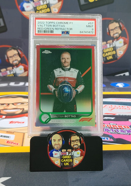 Valtteri Bottas  Red/Green Refractor - PSA 9 #57 - 2022 Topps Chrome F1 - Graded Slab Cert: 84741472