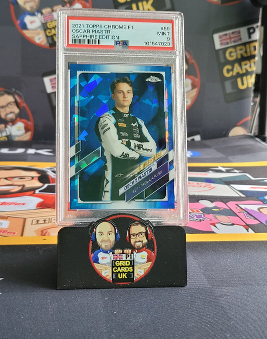 Oscar Piastri  Portrait - PSA 9 #59 - 2021 Topps Sapphire F1 - Graded Slab Cert: 101547023