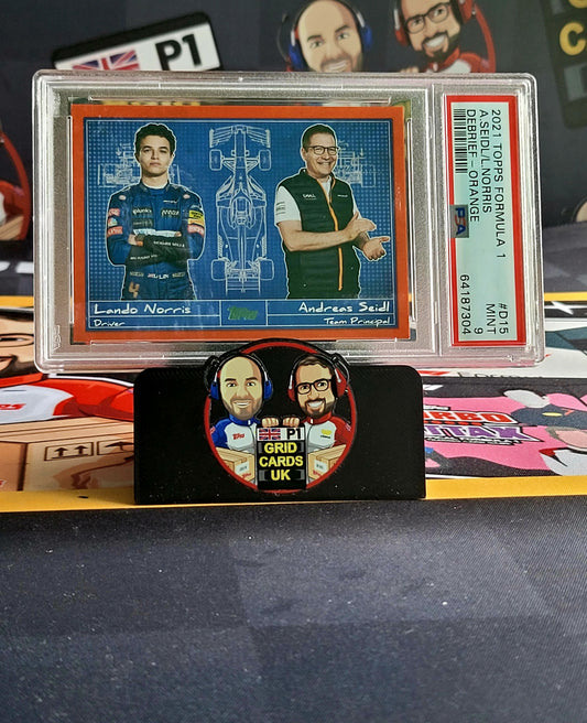 A.Seidl/Lando Norris 24/25 Orange - PSA 9 #D15 - 2021 Topps F1 Flagship - Graded Slab Cert: 64187304