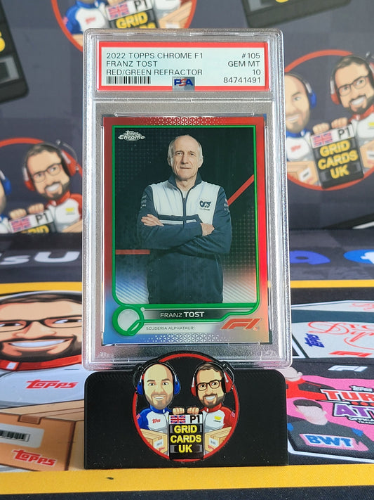 Franz Tost  Red/Green  - PSA 10 #105 - 2022 Topps Chrome F1 - Graded Slab Cert: 84741491