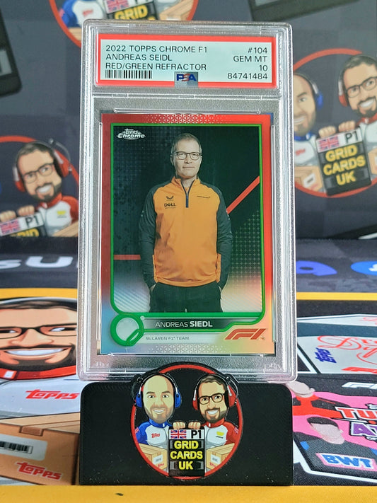 Andrea Seidl  Red/Green  - PSA 10 #104 - 2022 Topps Chrome F1 - Graded Slab Cert: 84741484