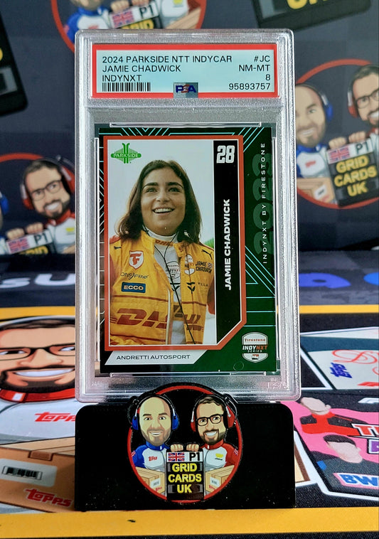 Jamie Chadwick   - PSA 8 #JC - 2024 Parkside NTT Indycar - Graded Slab Cert: 95893757
