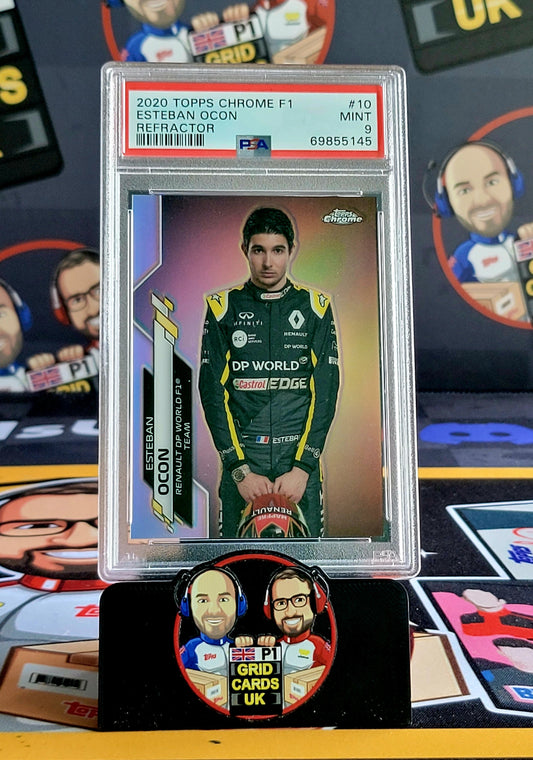 Esteban Ocon  Refractor - PSA 9 #10 - 2020 Topps Chrome F1 - Graded Slab Cert: 69855145