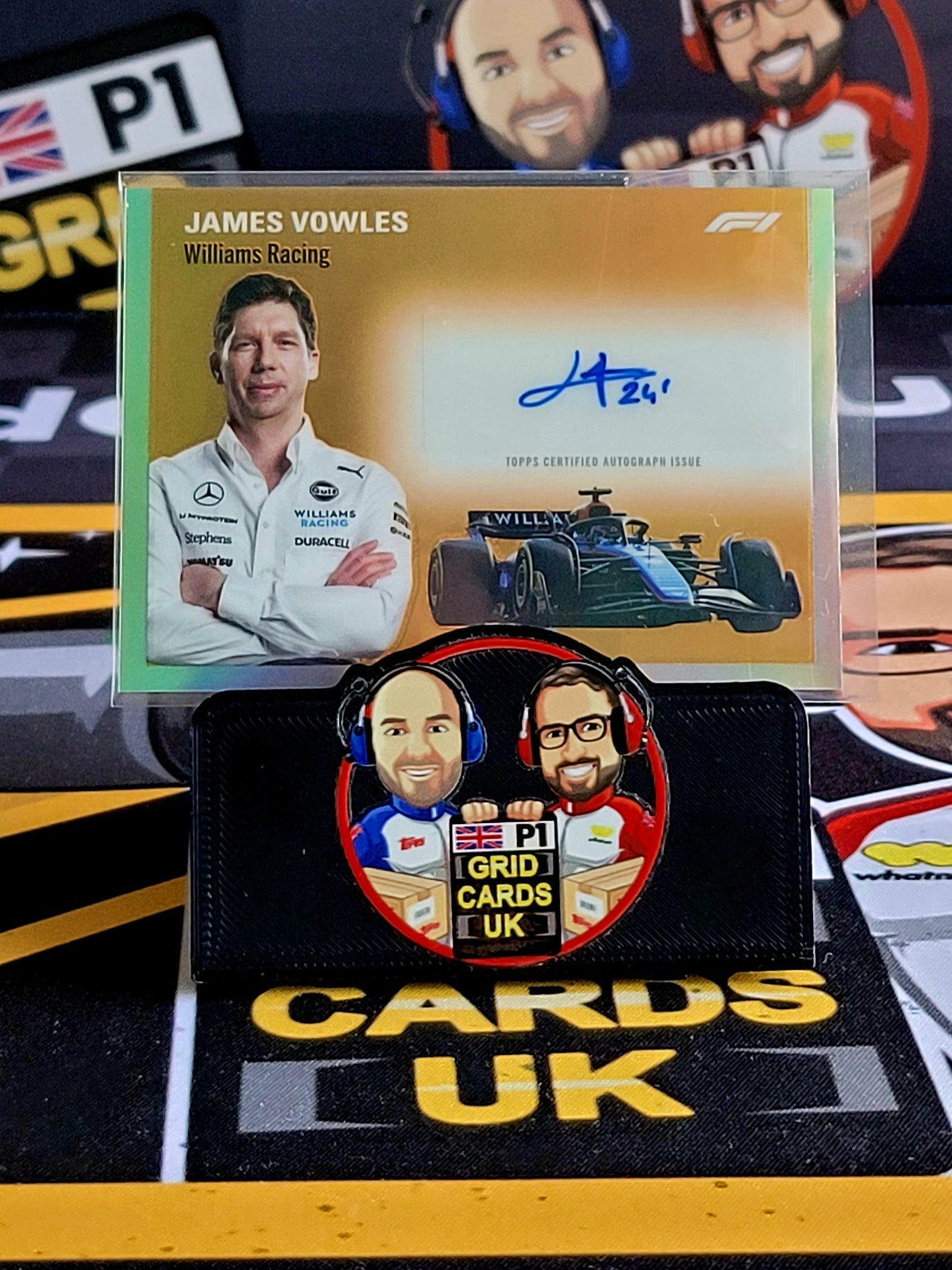 James Vowels Gold Auto - Topps F1 Chrome 2024