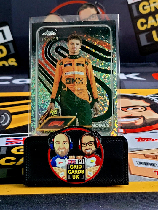 Lando Norris 149/299 Mini Diamond #7 - Topps F1 Chrome 2024