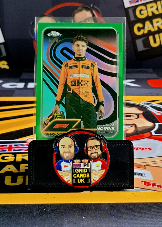 Lando Norris 65/99 Green #7 - Topps F1 Chrome 2024