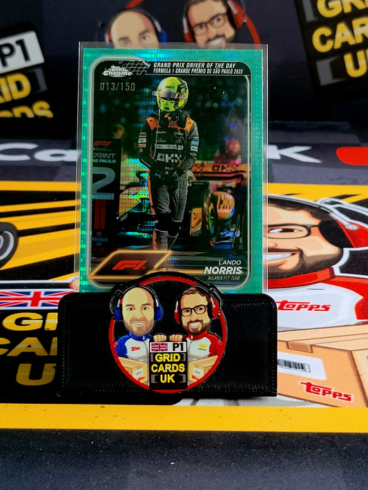 Lando Norris 013/150 Aqua Sonar #178 - Topps F1 Chrome 2024