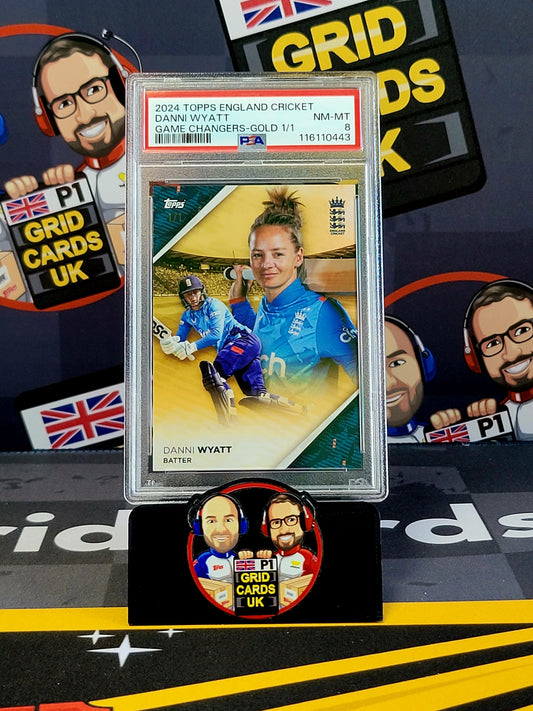 Danni Wyatt 1/1 Gold - PSA 8 - Topps England Cricket 2024 - Graded Slab Cert: 116110443