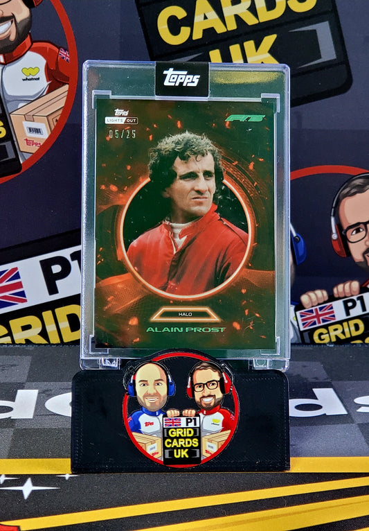 Alain Prost 05/25 Orange Halo - Topps F1 Light Out 2025