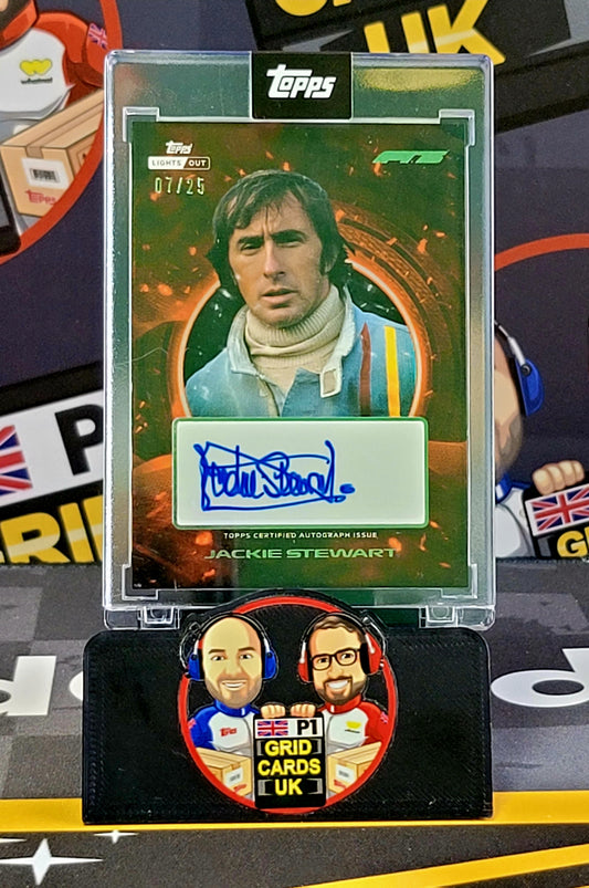 Jackie Stewart 07/25 Orange Auto Halo - Topps F1 Light Out 2025