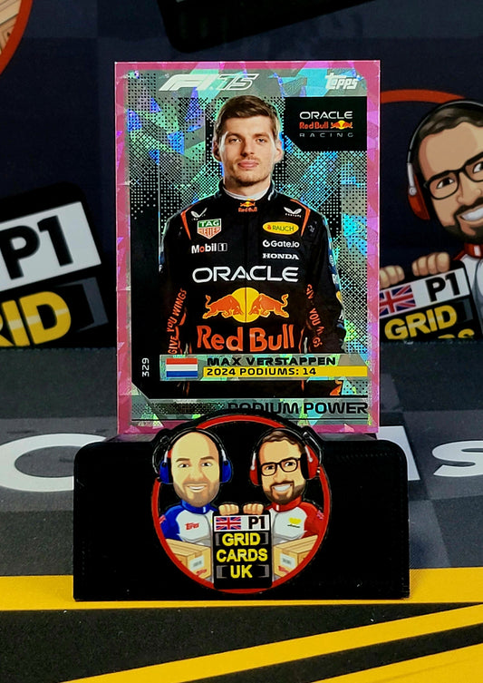 Max Verstappen Pink #329/Podium Power - Topps UK F1 Turbo Attax 2025