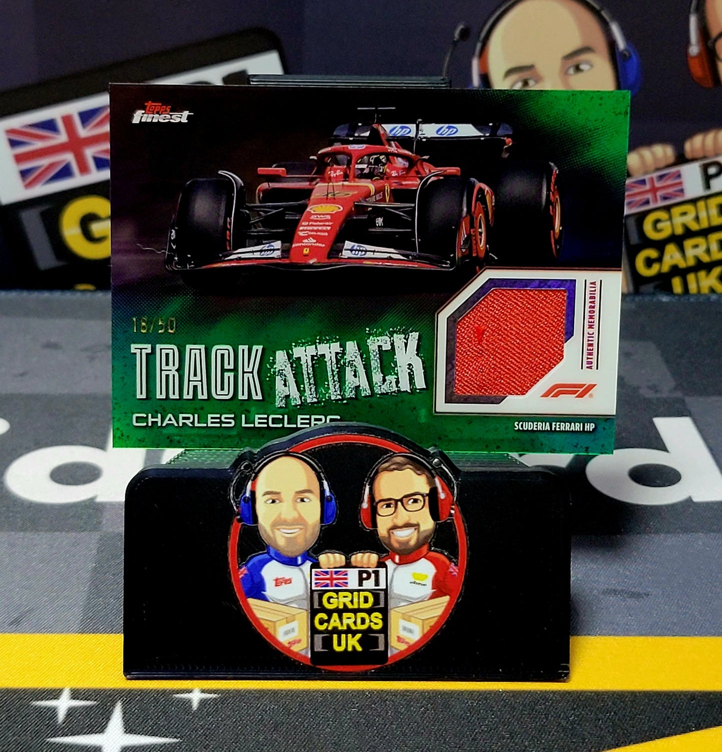 Charles Leclerc 18/50 Green Relic - Topps F1 Finest 2024