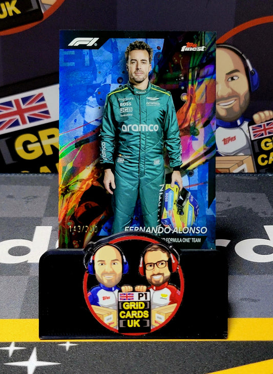 Fernando Alonso 143/200 Blue #97/Common - Topps F1 Finest 2024