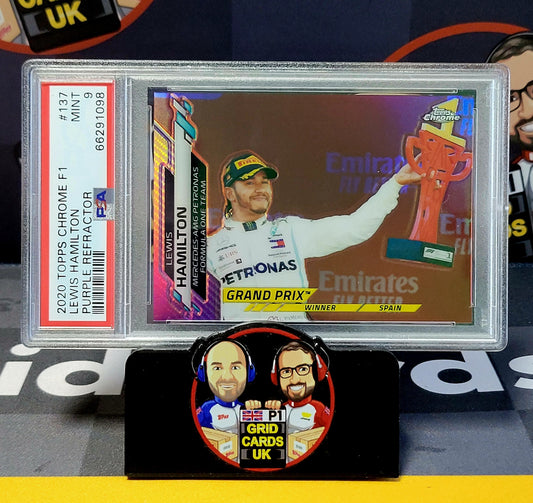 Lewis Hamilton  301/399 Purple Refractor  - PSA 9 #137 - Topps Chrome F1 2020 - Graded Slab Cert: 66291098
