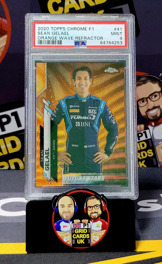 Sean Gelael 03/25 Orange Wave Ref - PSA 9 #41 - Topps Chrome F1 2020 - Graded Slab Cert: 64764253