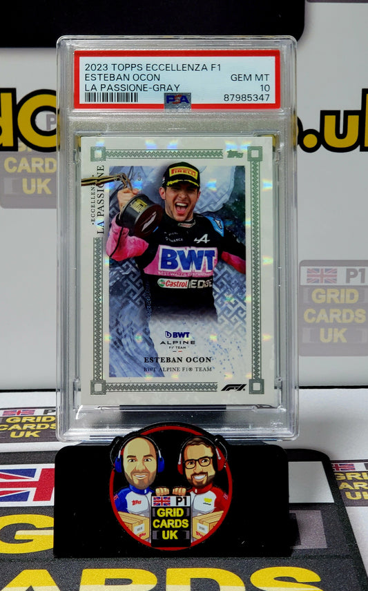 Esteban Ocon 53/75 Grey - PSA 10  - Topps Eccellenza F1  - Graded Slab Cert: 87985347