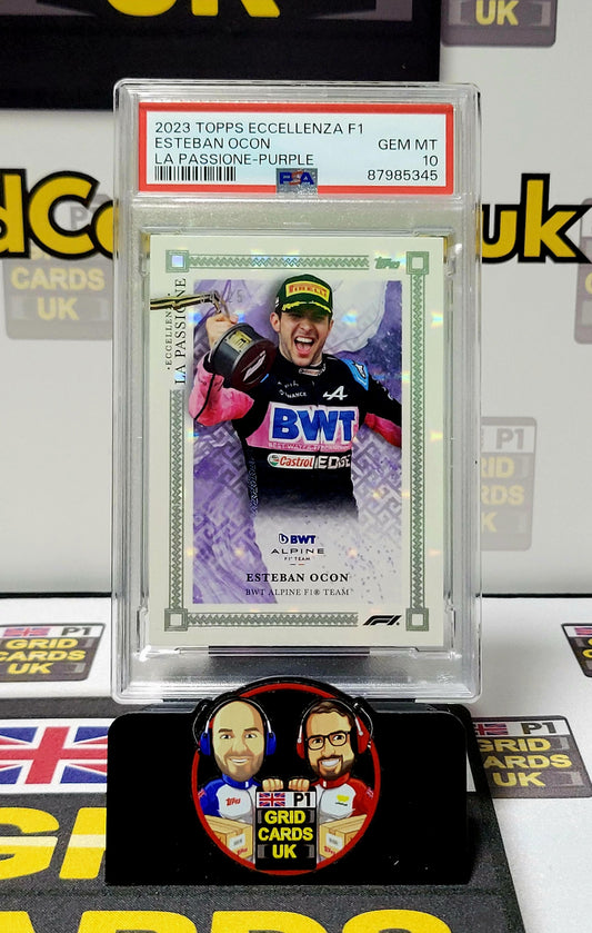 Esteban Ocon 04/25 Purple - PSA 10  - Topps Eccellenza F1 2023 - Graded Slab Cert: 87985345