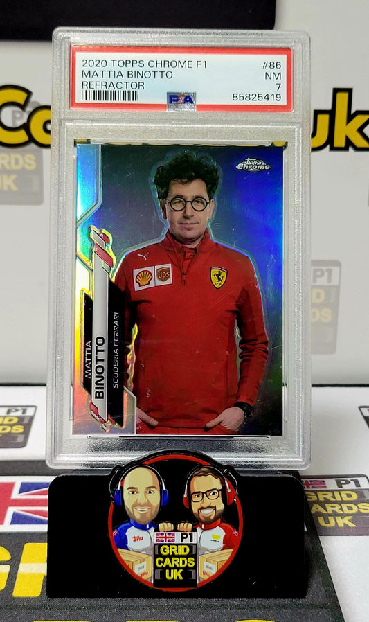 Mattia Binotto  Refractor - PSA 7 #86 - Topps Chrome F1 2020 - Graded Slab Cert: 85825419