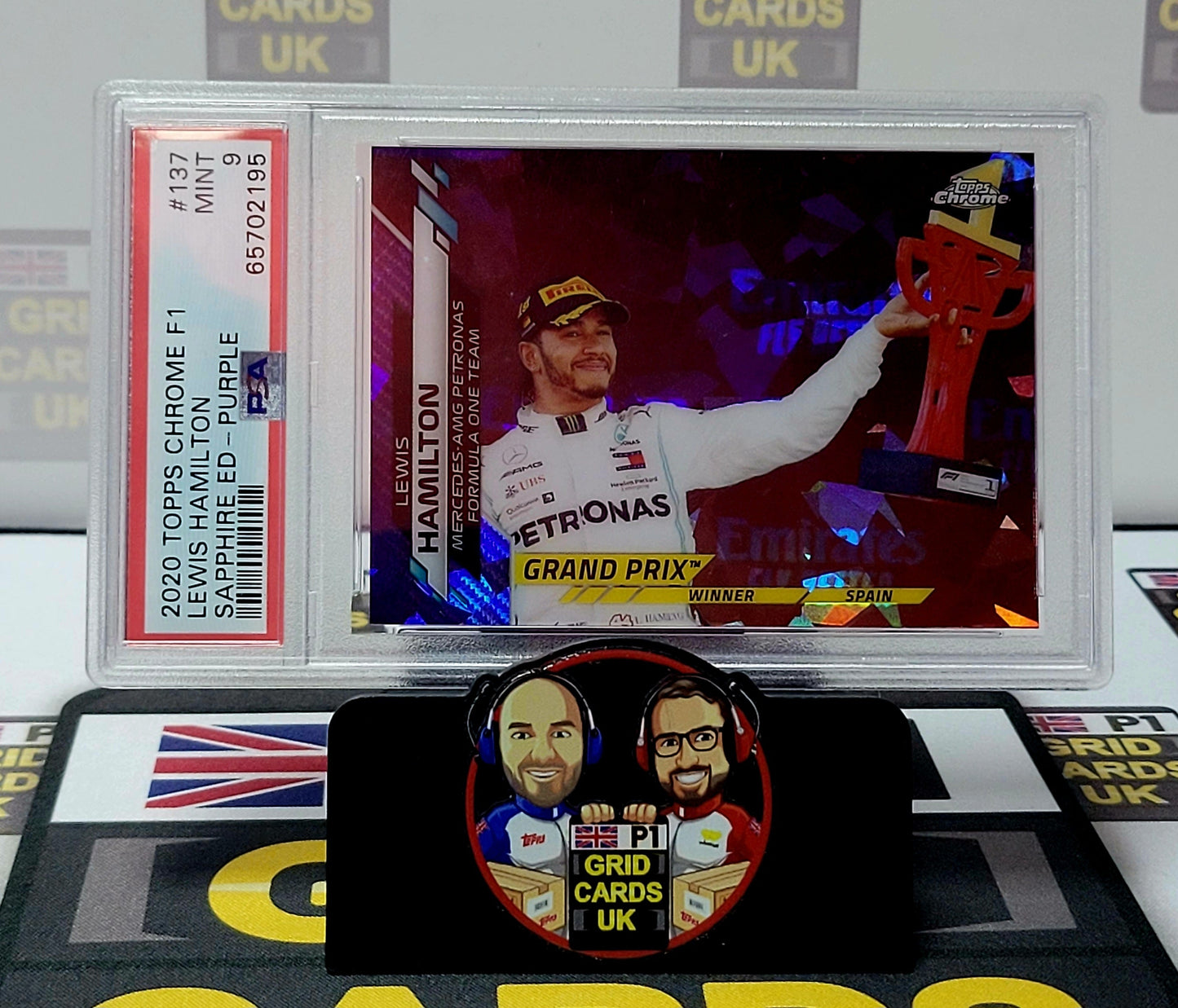 Lewis Hamilton 10/10 Purple Sapphire – PSA 9 #137 – Topps F1 Chrome 2020 – Graded Card Cert 65702195