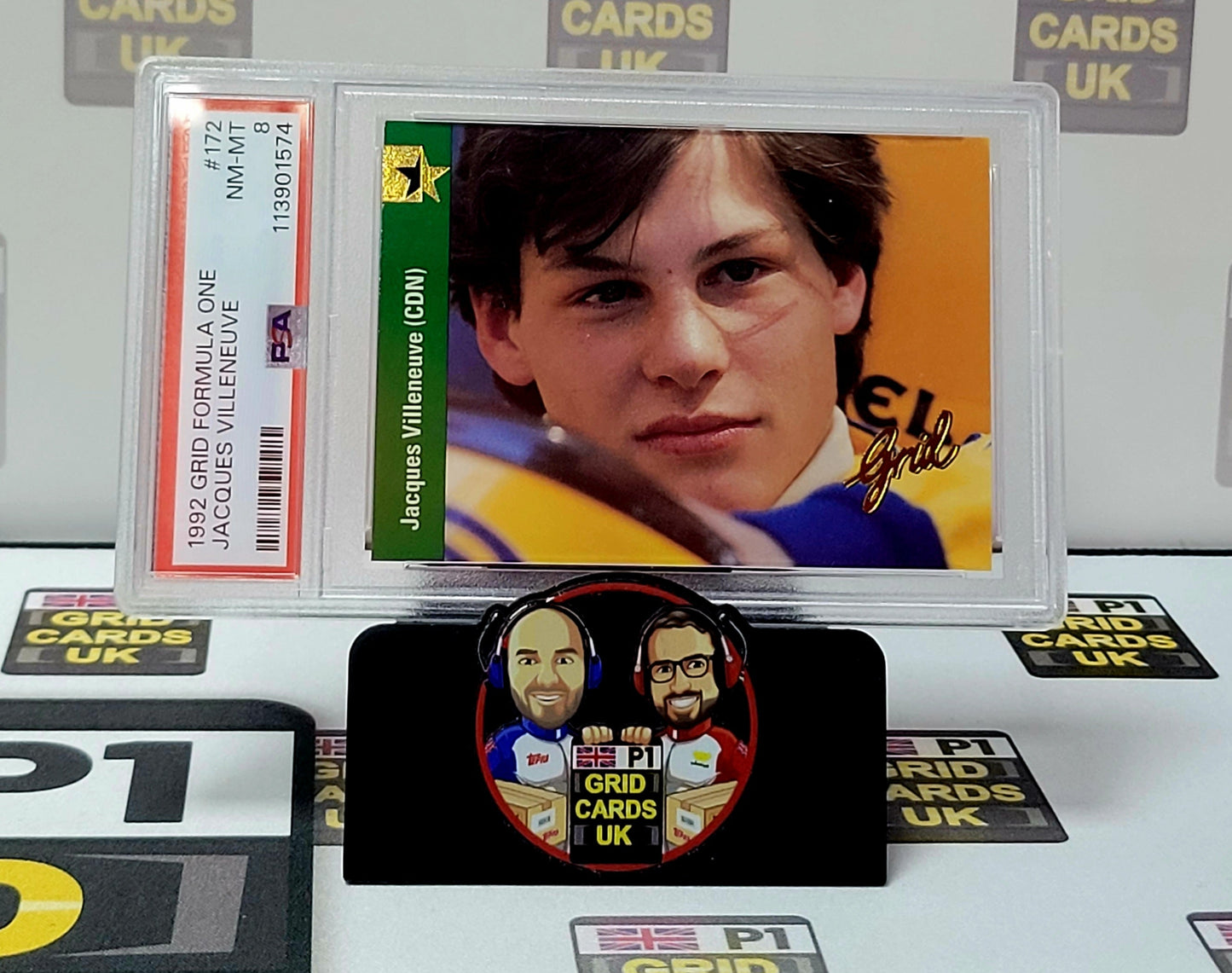 Jacques Villeneuve – PSA 8 #172 – Grid F1 1992 – Graded Card Cert 113901574