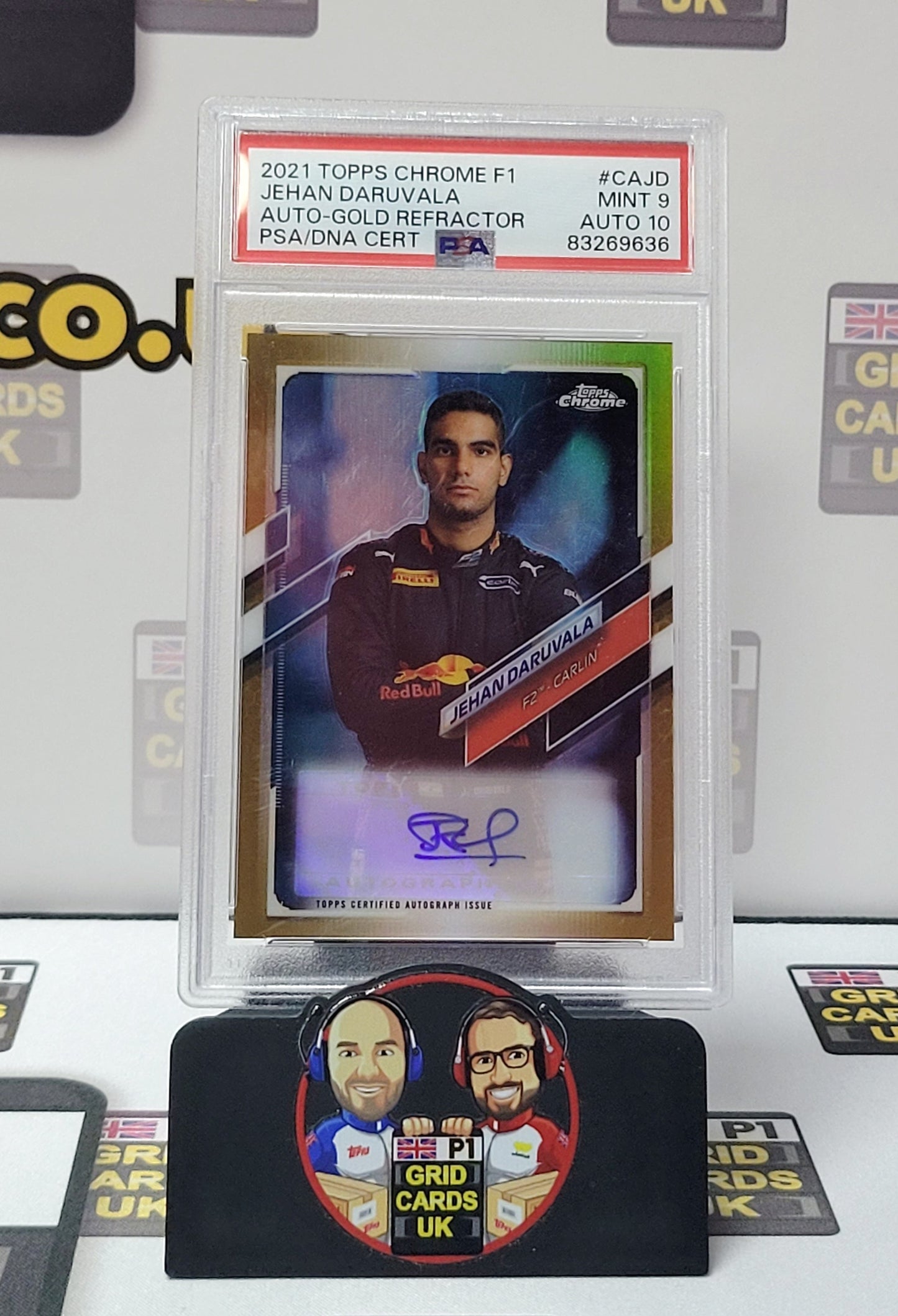 Jehan Daruvala 05/50 Gold – PSA 10 AUTO – Topps F1 Chrome 2021 – Graded Card Cert 83269636