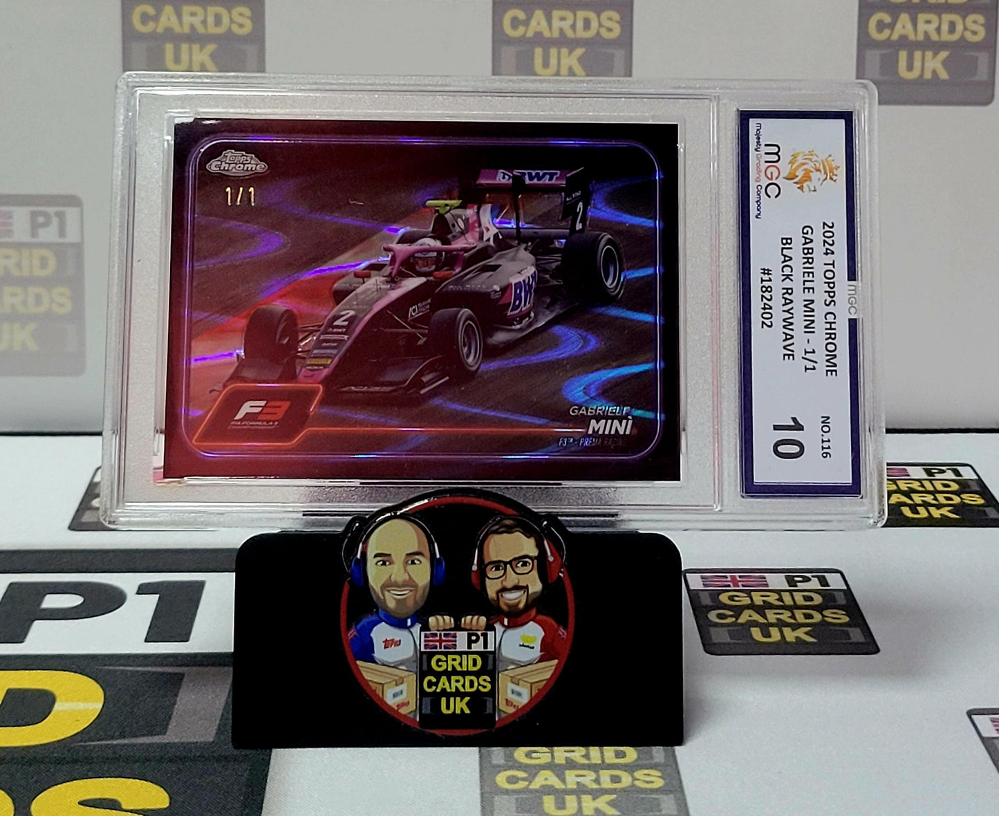 Gabriele Mini 1/1 Black Raywave – MGC 10 #113 – Topps F1 Chrome 2024 – Graded Card Cert 182402