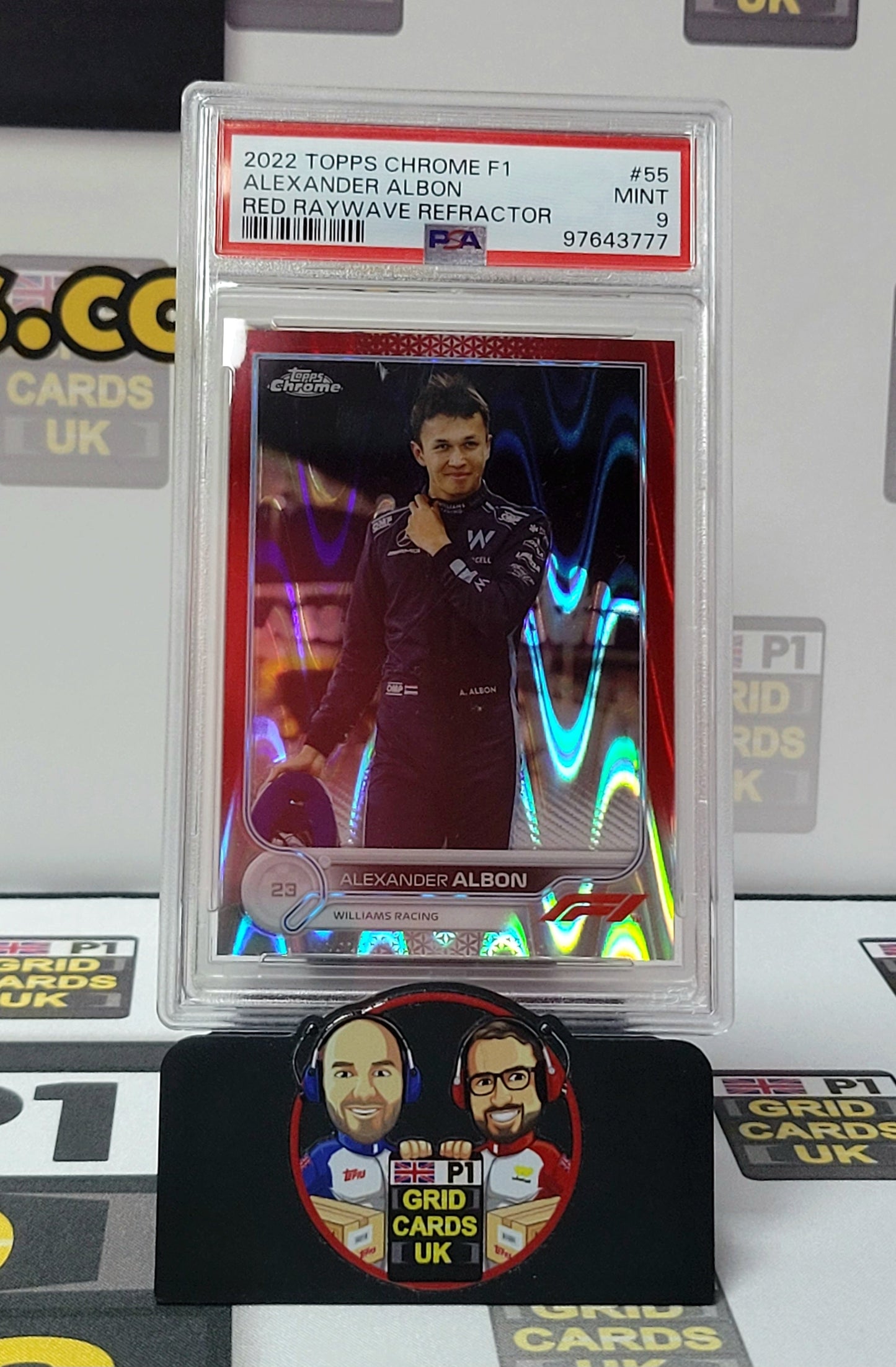 Alexander Albon 1/5 Red Raywave – PSA 9 #55 – Topps F1 Chrome 2022 – Graded Card Cert 97643777