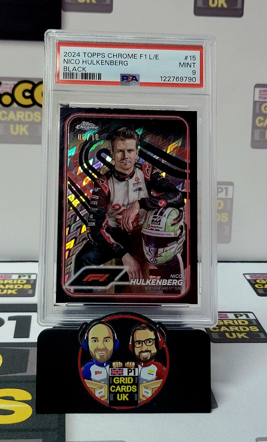 Nico Hulkenberg 6/10 Black – PSA 9 #15 – Topps F1 Logo Fractor 2024 – Graded Card Cert 122769790